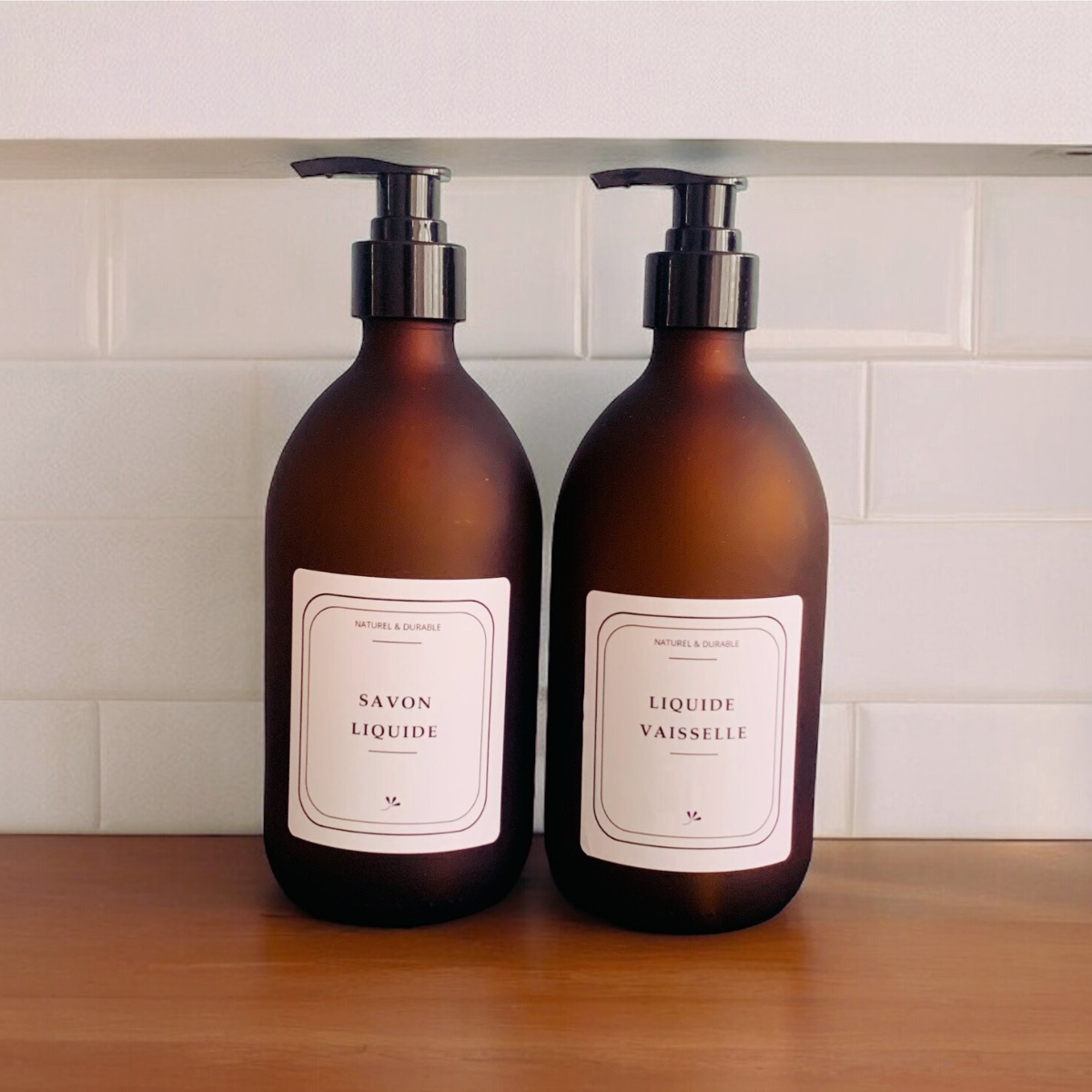 Pack Flacons Verre_ Liquide Vaisselle et Savon Liquide