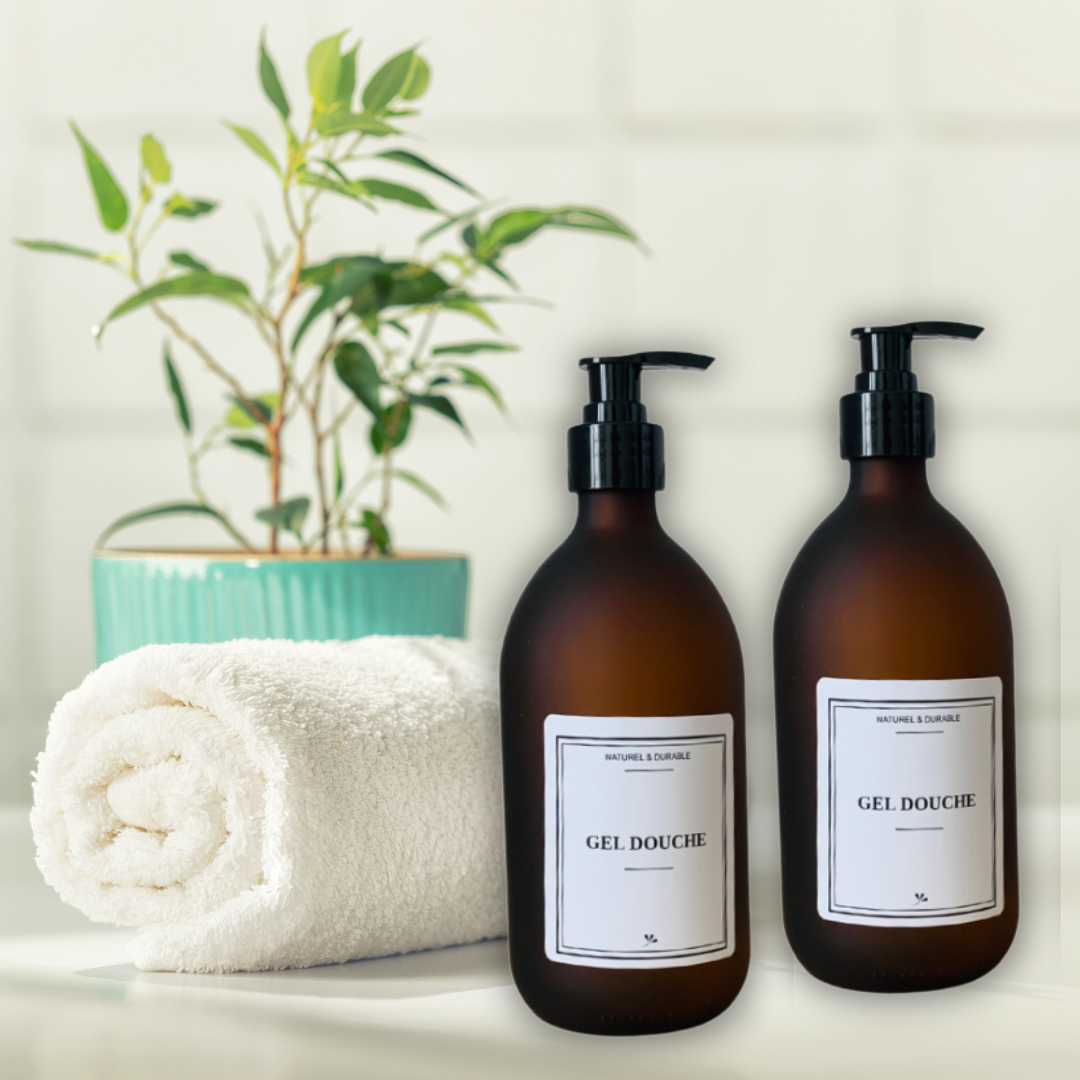 Duo Flacons en verre - Gel Douche