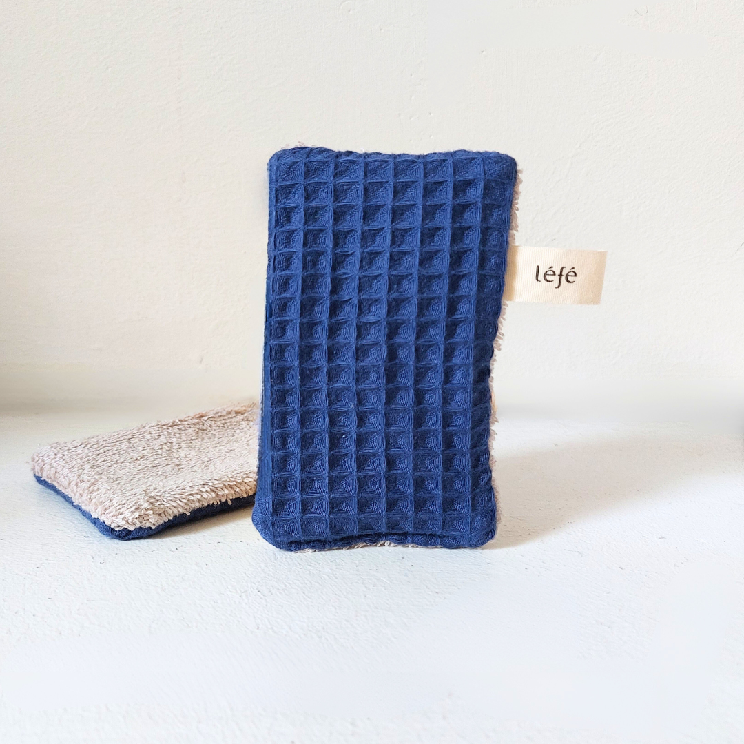 Pack 2 Eponges Lavables - Bleu Indigo