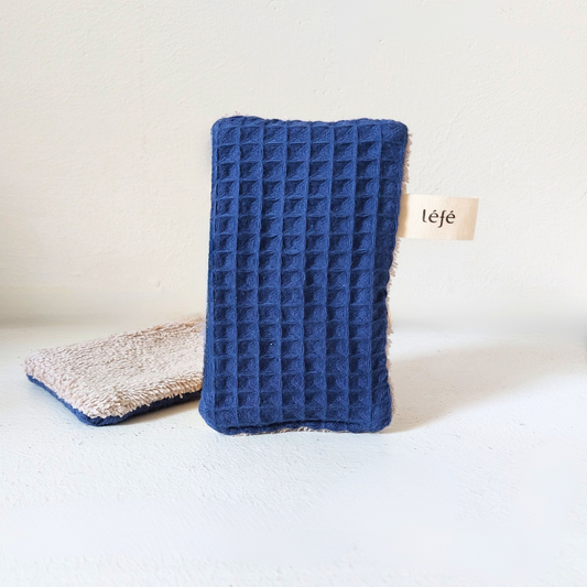 Pack 2 Eponges Lavables - Bleu Indigo