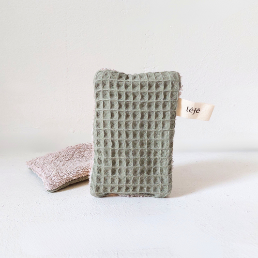 Pack 2 Eponges Lavables - Vert Laurier