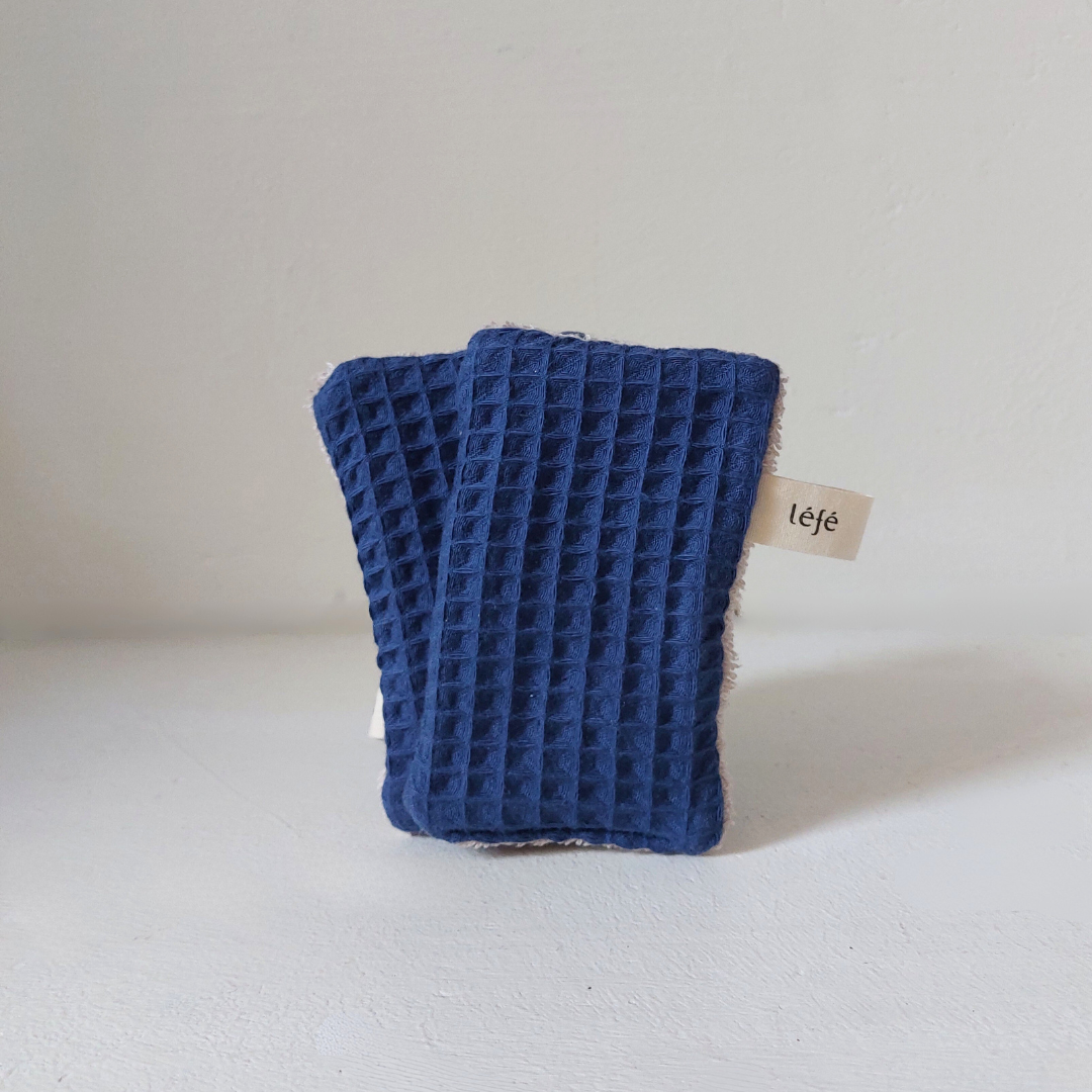 Pack 2 Eponges Lavables - Bleu Indigo