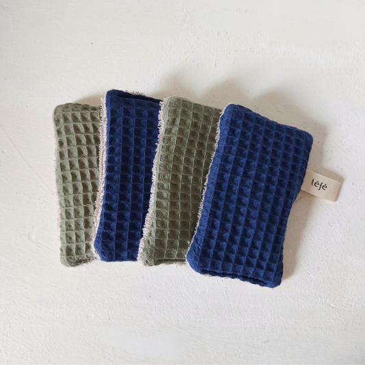 Pack 4 Eponges Lavables - mix couleurs