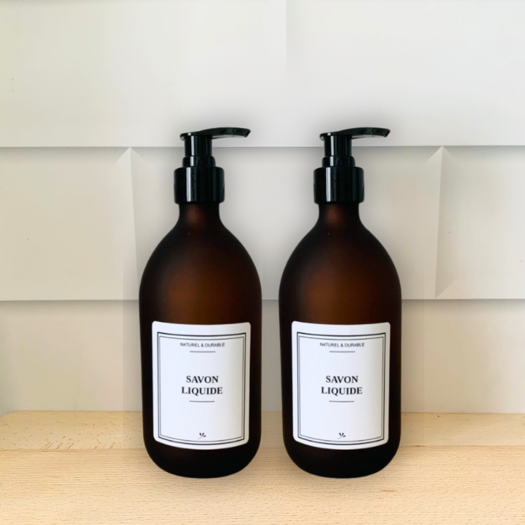 Duo Flacons en verre - Distributeurs Savon Liquide