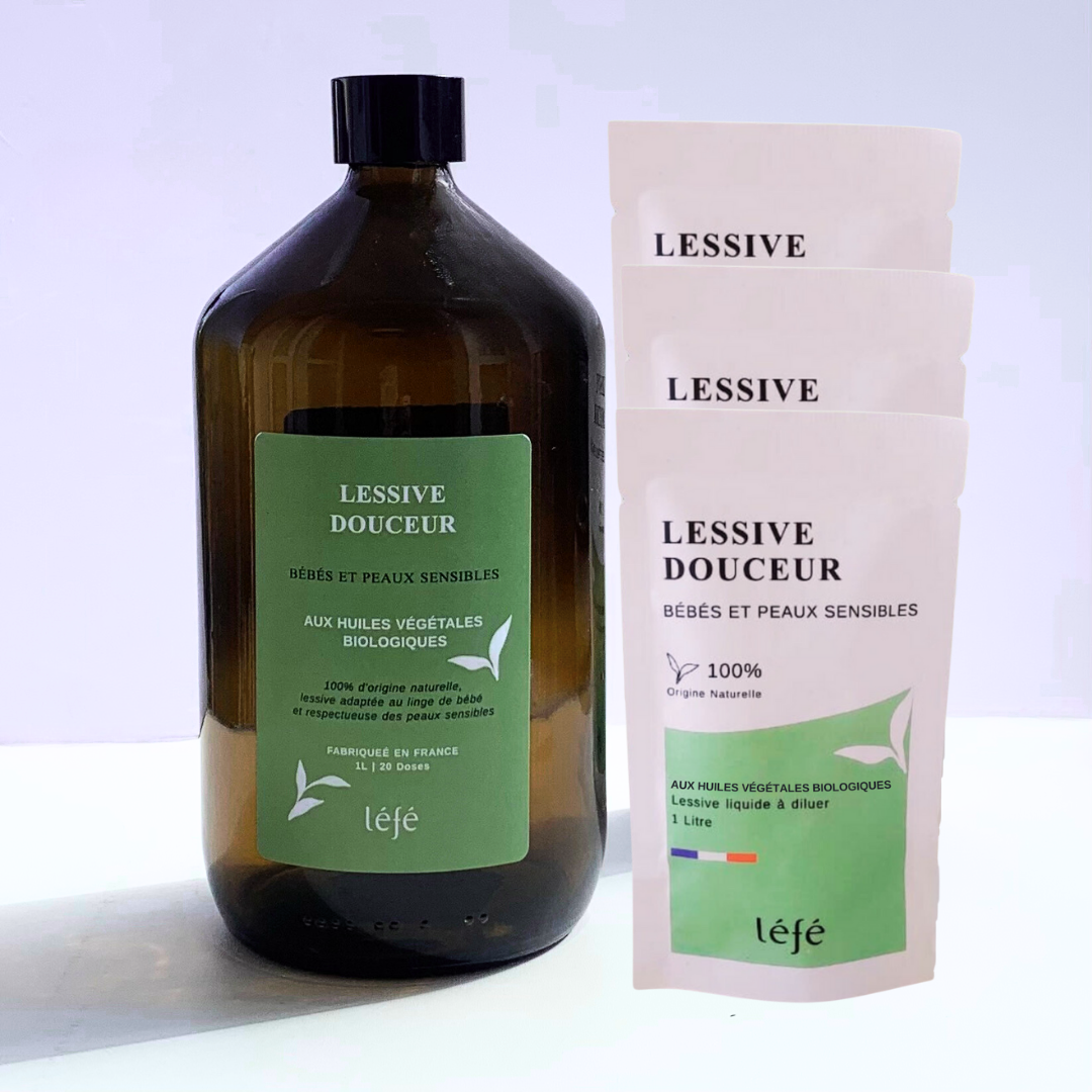Pack Lessive 4L – Flacon & 4 recharges