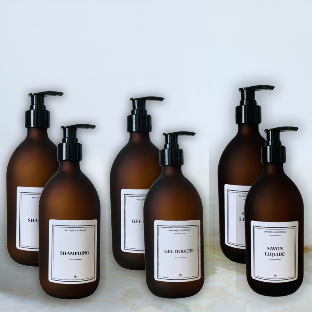 Pack Flacons en verre - Salle de bain