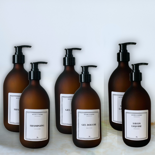 Pack Flacons en verre - Salle de bain