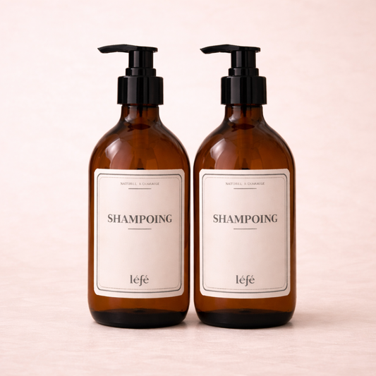 Duo Flacons en verre - Shampoing