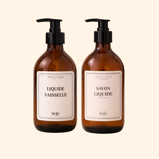 Pack Flacons Verre_ Liquide Vaisselle et Savon Liquide